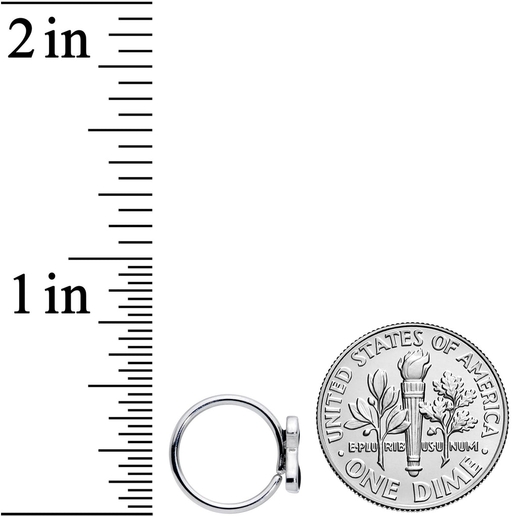 18G 3/8 Black Sitting Dog Nose Hoop