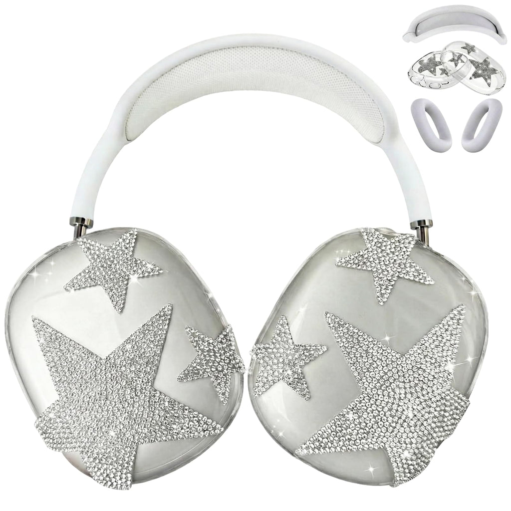 Ear Cover Three Piece Set, Shining Rhinestone Five-Pointed Star, Personality Fas