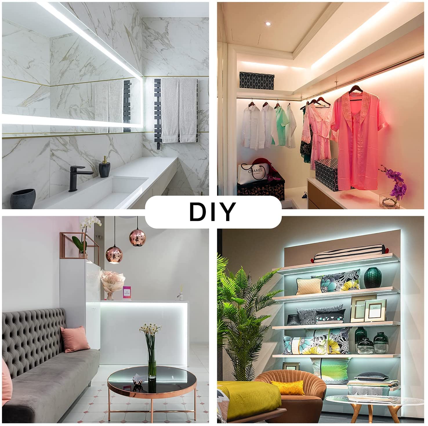 Led Strip Light, 20 Ft Dimmable Bright Rope Lighting, 6500K 24V Strips, 360 Leds
