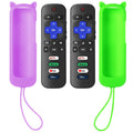 Of 2) Replacement Remote Control For Roku Tv With Soft Protective Silicone Cover