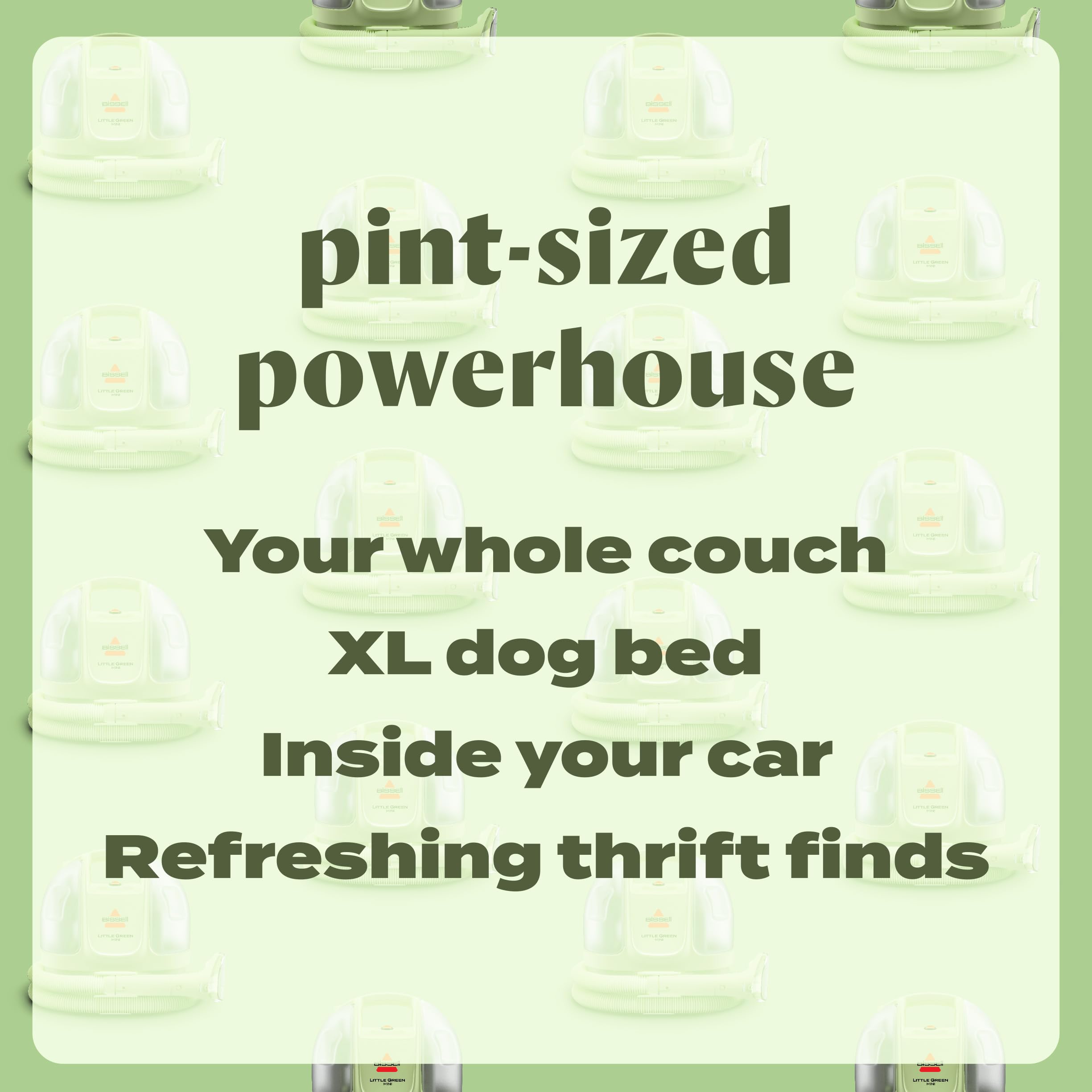 BISSELL Little Green Multi-Purpose Portable Carpet and Upholstery Cleaner, Car and Auto Detailer, with Exclusive Specialty Tools, Green, 1400B