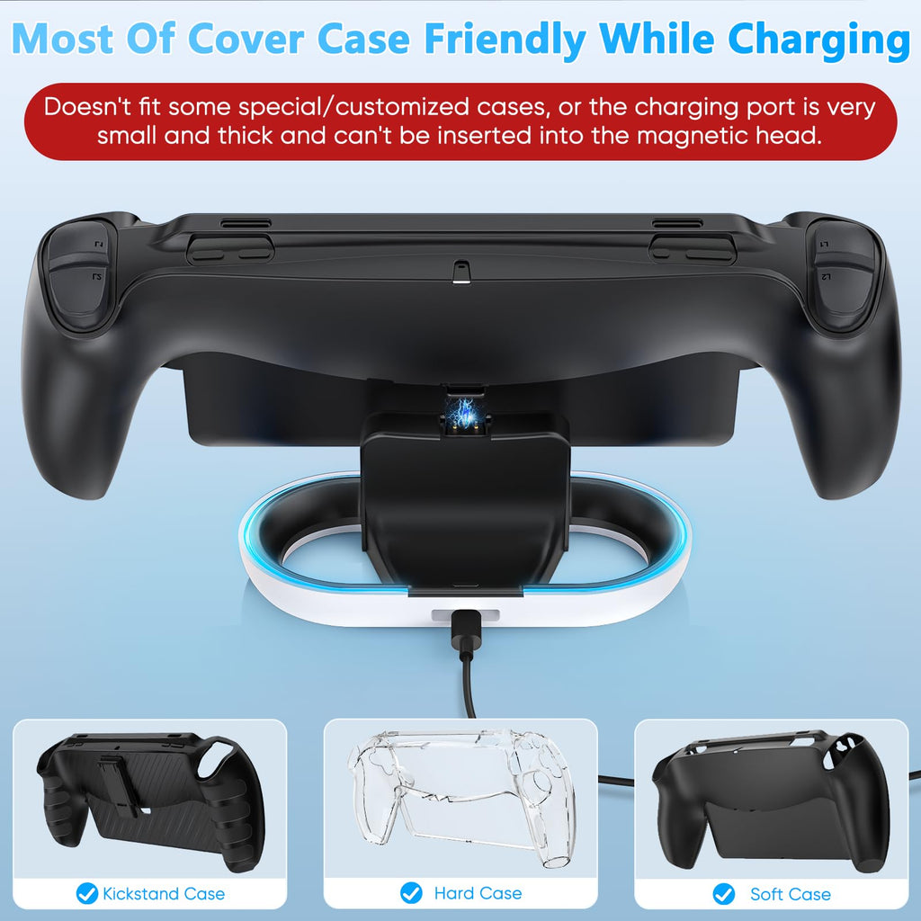 Stand For Ps Portal Hard/Soft Cover, Rgb Charge Station For Tpu/Eva/Silicone Pro