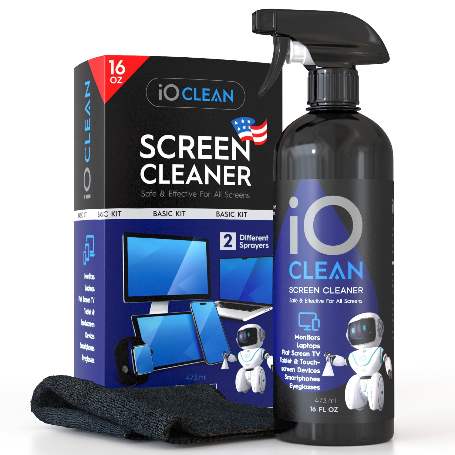 Spray (16Oz - 473Ml) – Best Large Cleaning Kit For Lcd Led Oled Tv, Smartphone,
