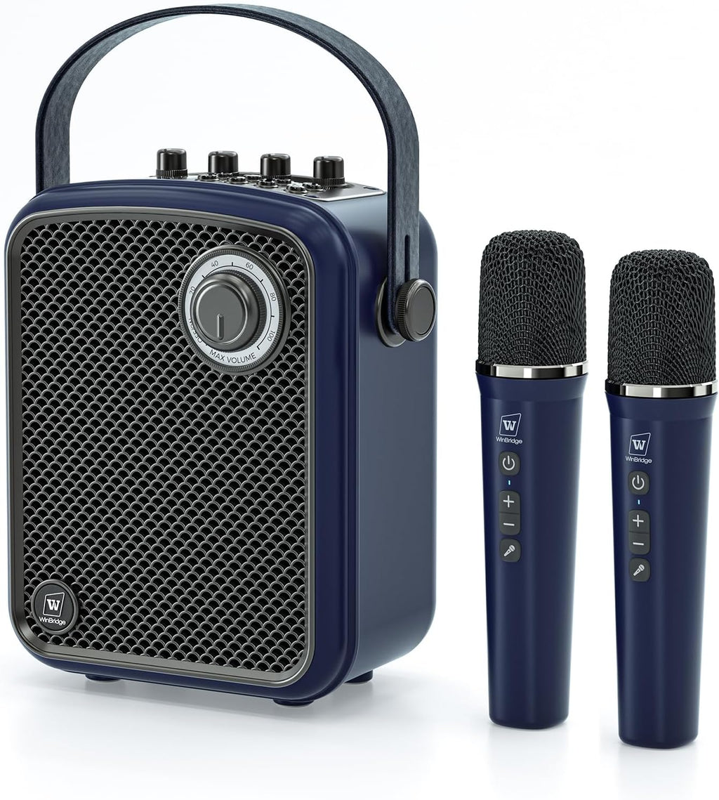 Wireless Voice Amplifier with 2 Wireless Microphones,Microphones and Speaker Set,Teacher Microphones for Singing,Karaoke Machine for TV,Portable PA System for Events Supports TF/USB/AUX S100 Pro