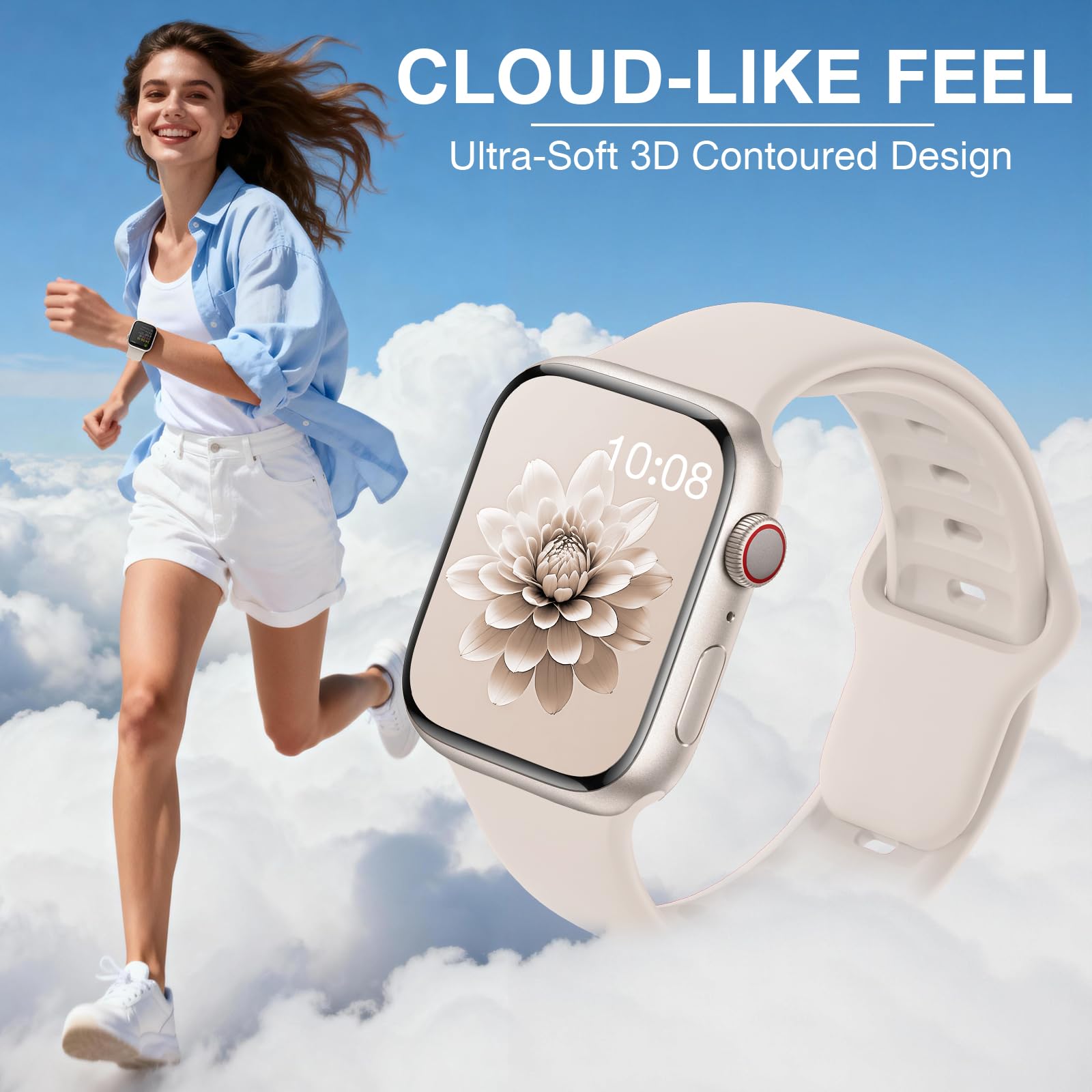 Silicone Bands Apple Watch 38Mm 40Mm 41Mm 42Mm 44Mm 45Mm 46Mm 49Mm Women Men, So