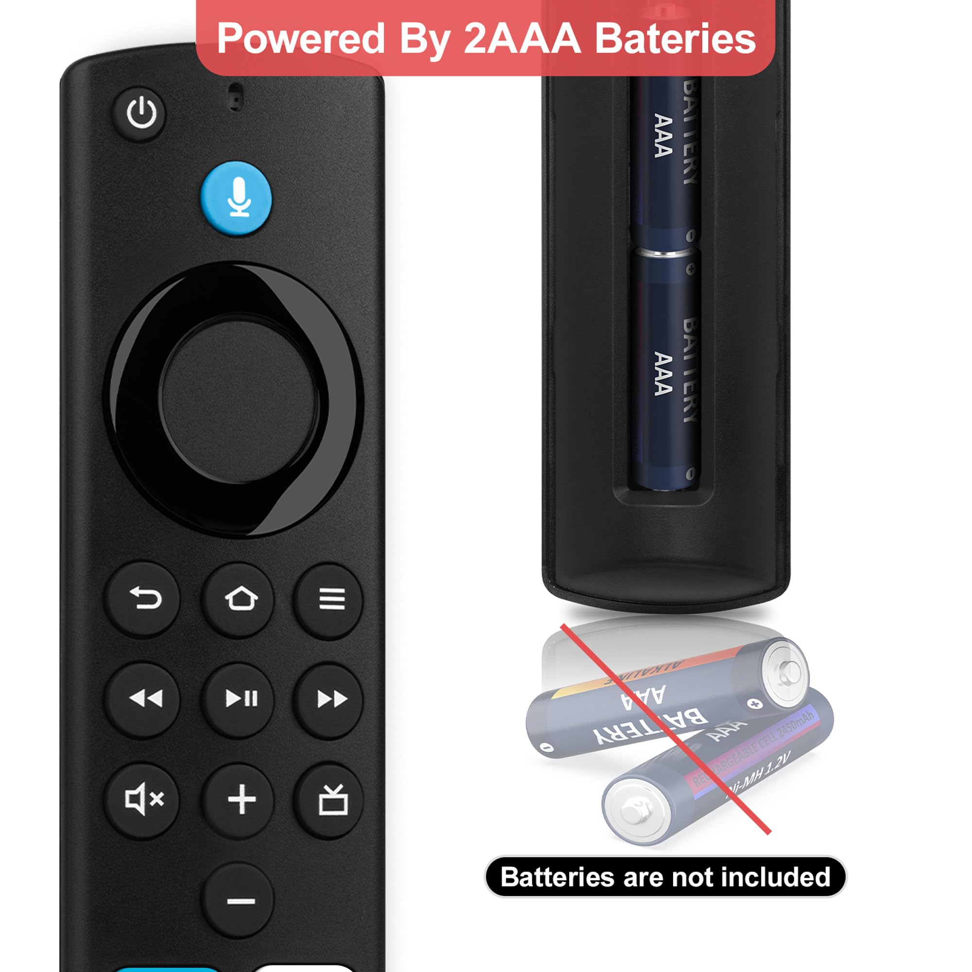 Amazon Fire TV Stick Remote Control - Compatible with 2nd Gen 3rd Gen Lite 4K Max Cube HD