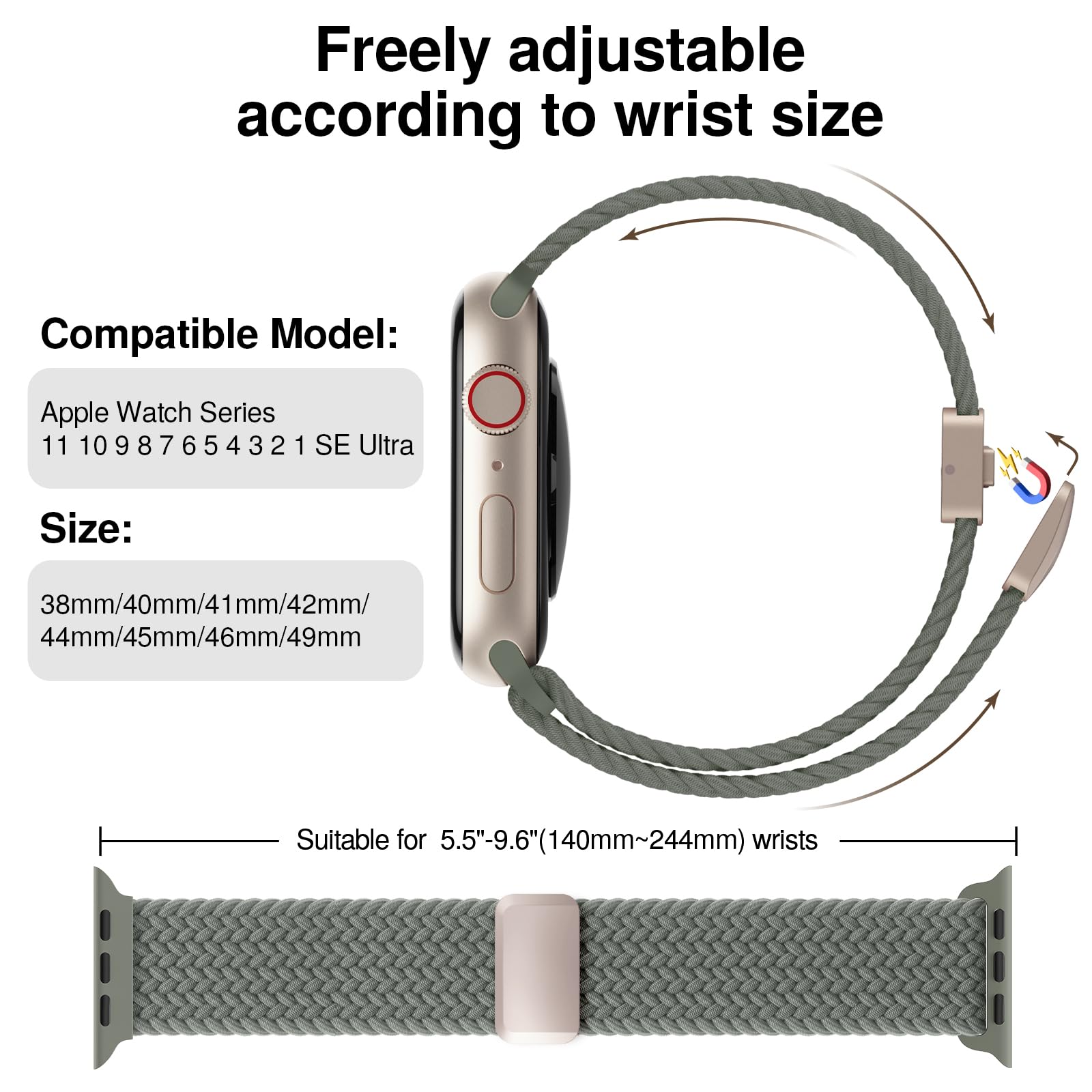 Band Apple Watch Bands 38Mm 40Mm 41Mm 42Mm 44Mm 45Mm 46Mm 49Mm Women Men, Soft N