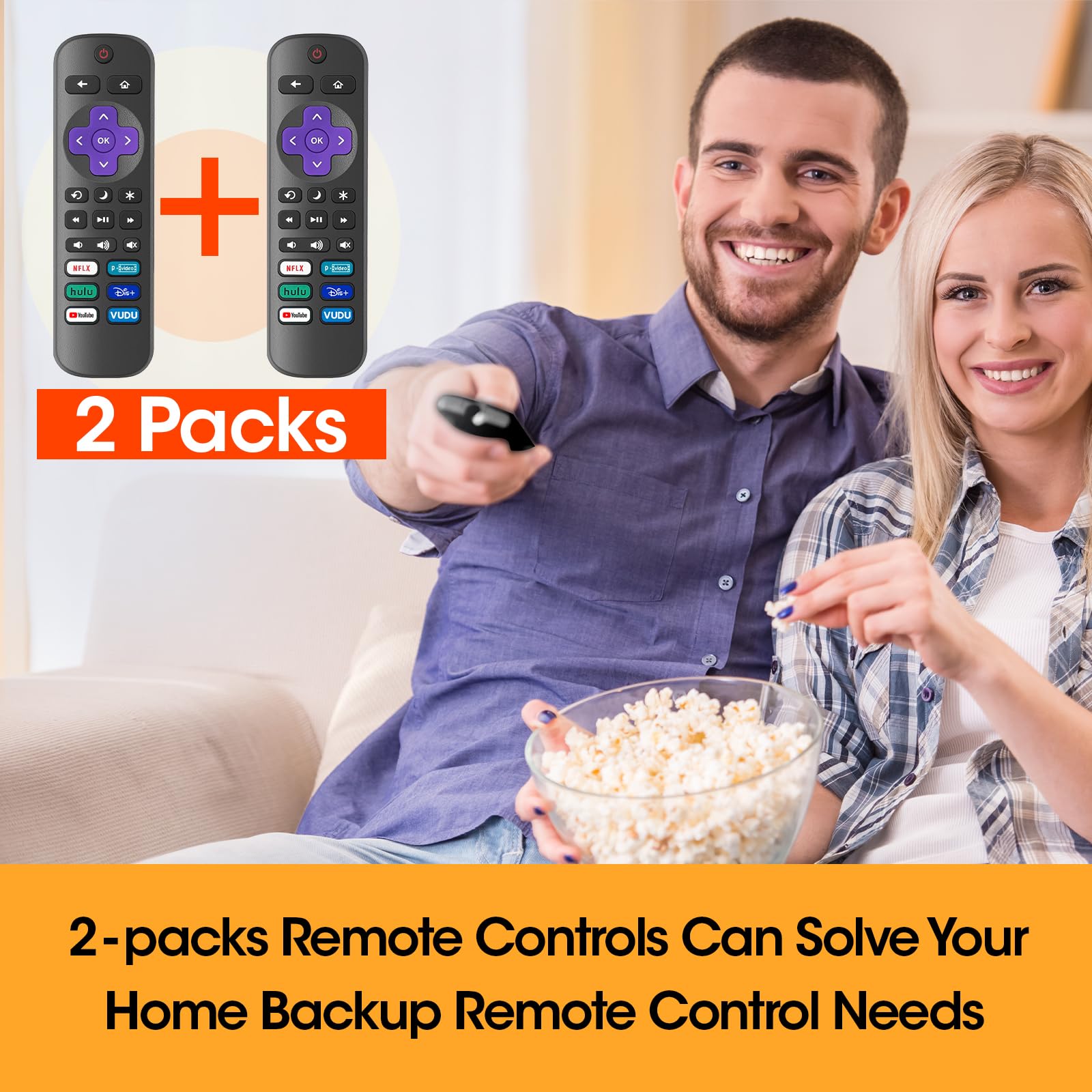 Replacement Remote Control Only For Roku Tv, Tcl Roku/Hisense Roku/Onn Roku Seri