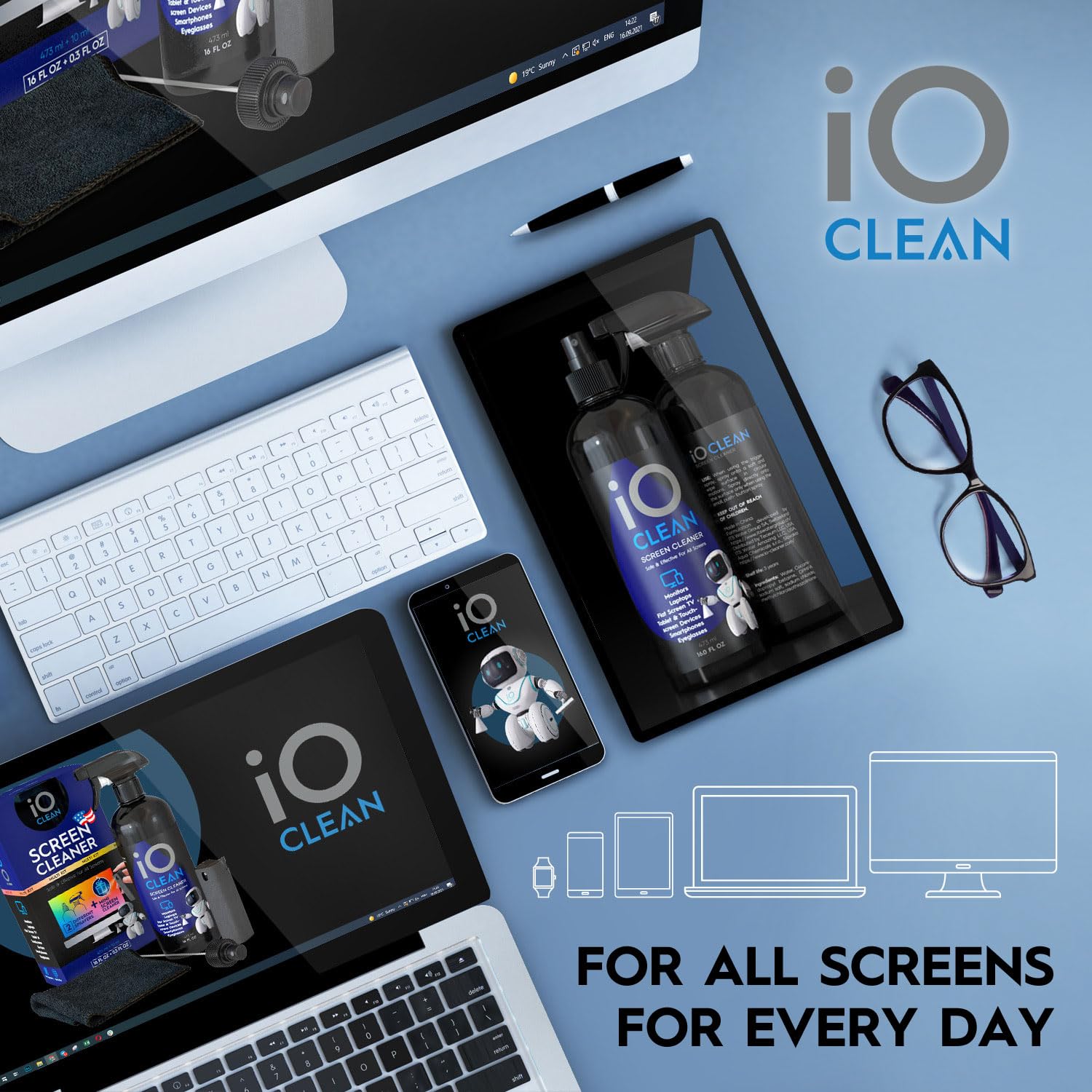 Spray (16Oz - 473Ml) – Best Large Cleaning Kit For Lcd Led Oled Tv, Smartphone,