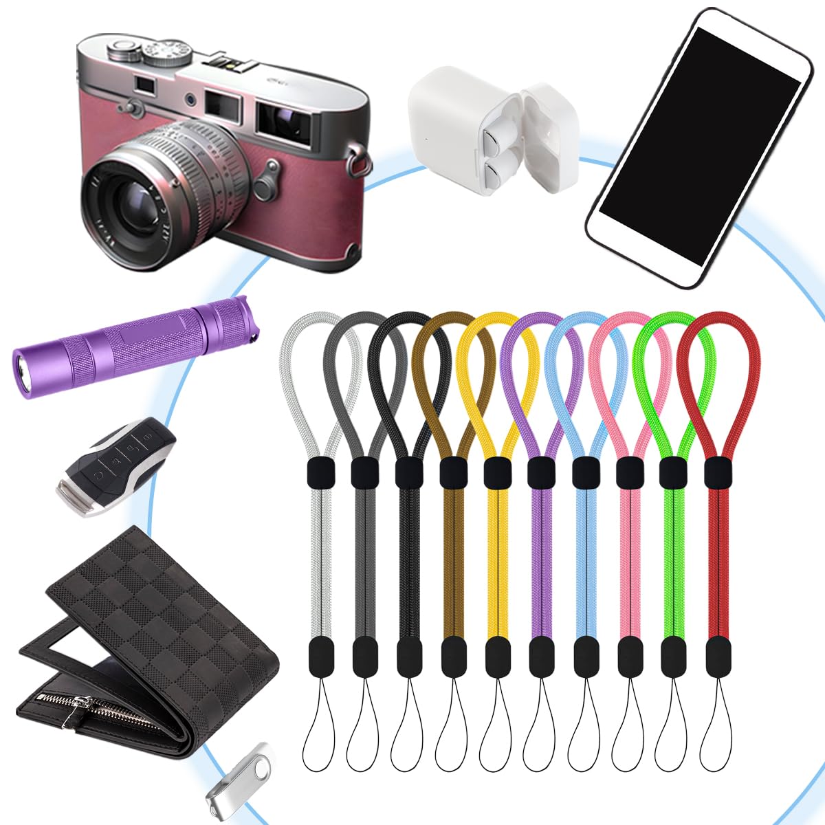 Strap Lanyard,Adjustable Wrist Strap Phone Wrist Straps Nylon Lanyards For Keys