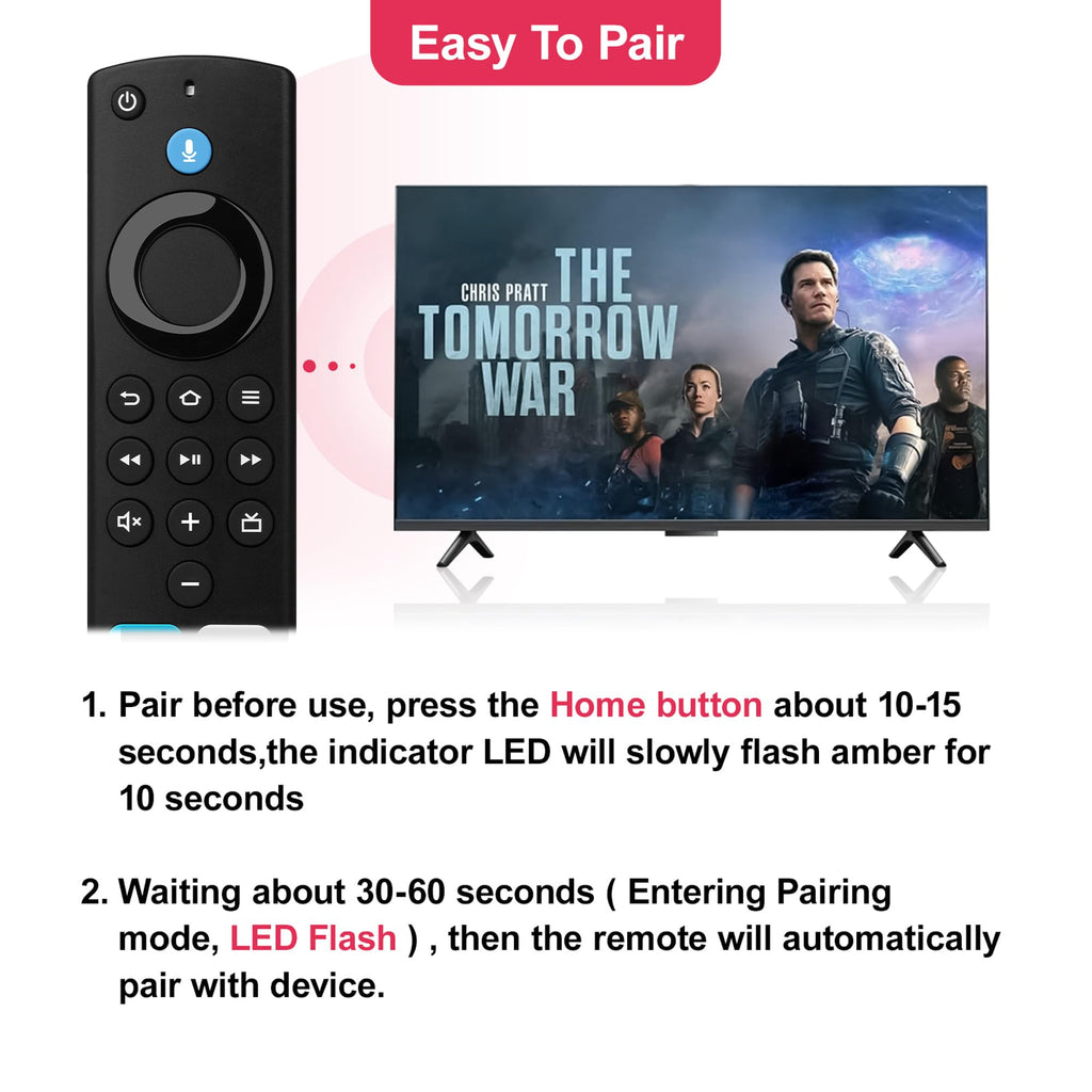 Amazon Fire TV Stick Remote Control - Compatible with 2nd Gen 3rd Gen Lite 4K Max Cube HD