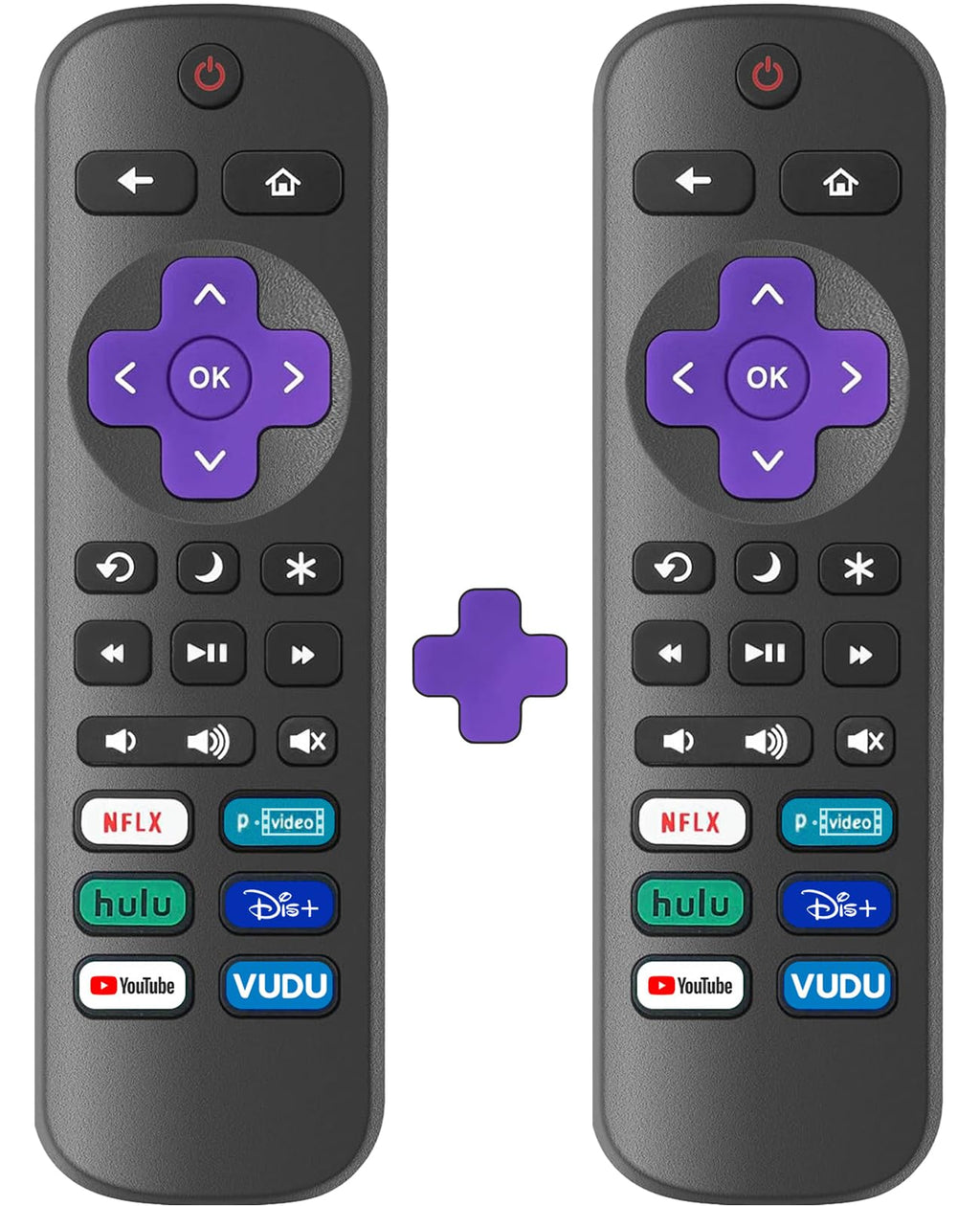 Replacement Remote Control Only For Roku Tv, Tcl Roku/Hisense Roku/Onn Roku Seri
