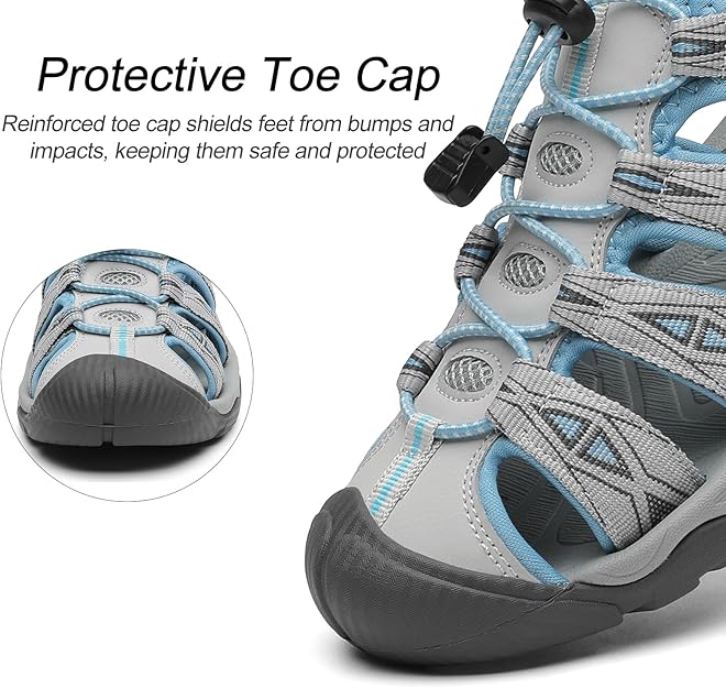 Closed Toe Women's Sport Hiking Sandals Athletic Walking Lightweight Water Shoes Summer Outdoor Beach Sandal