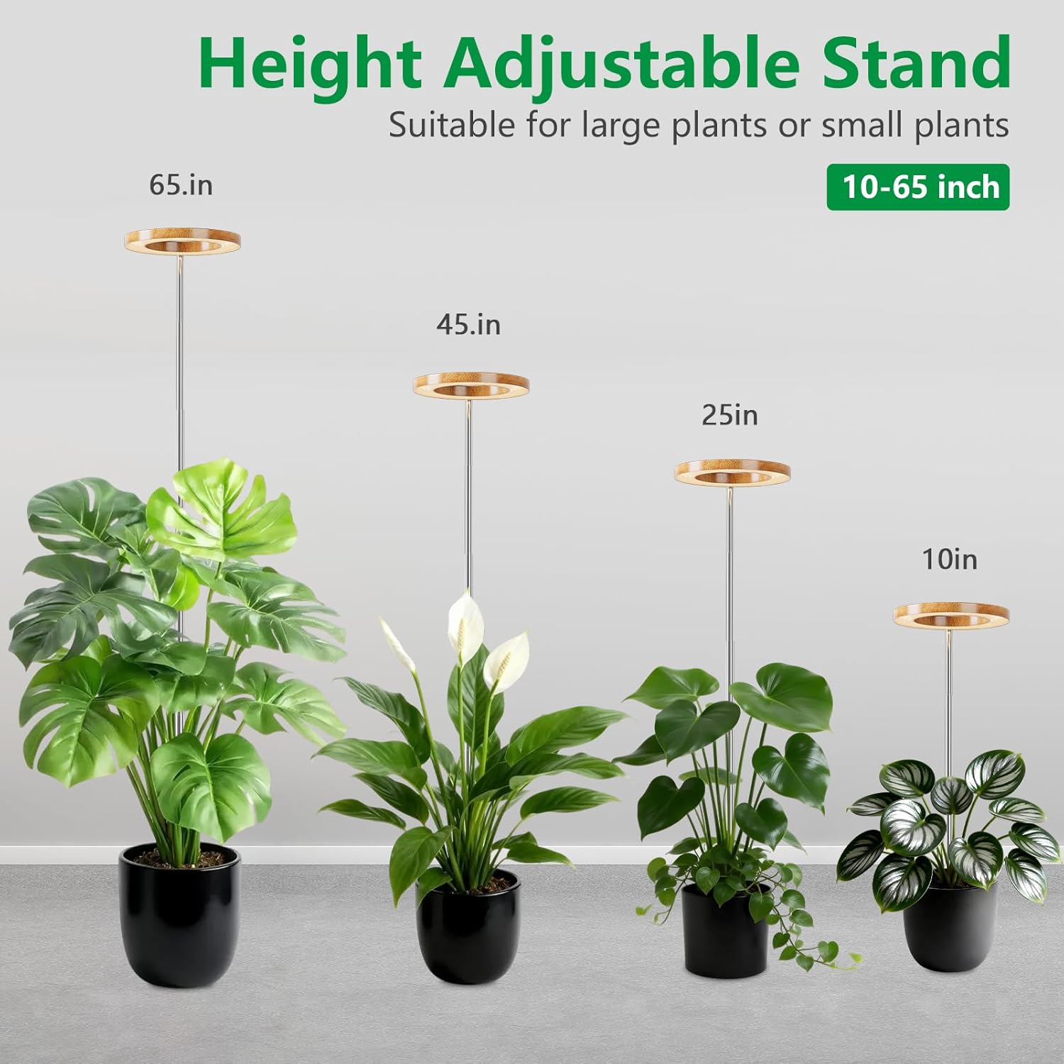 Grow Lights for Indoor Plants,LPMZMBL Indoor Plant Light,80 LEDs Full Spectrum Plant Lights for Indoor Growing with 6/12/16H Timer-WG1