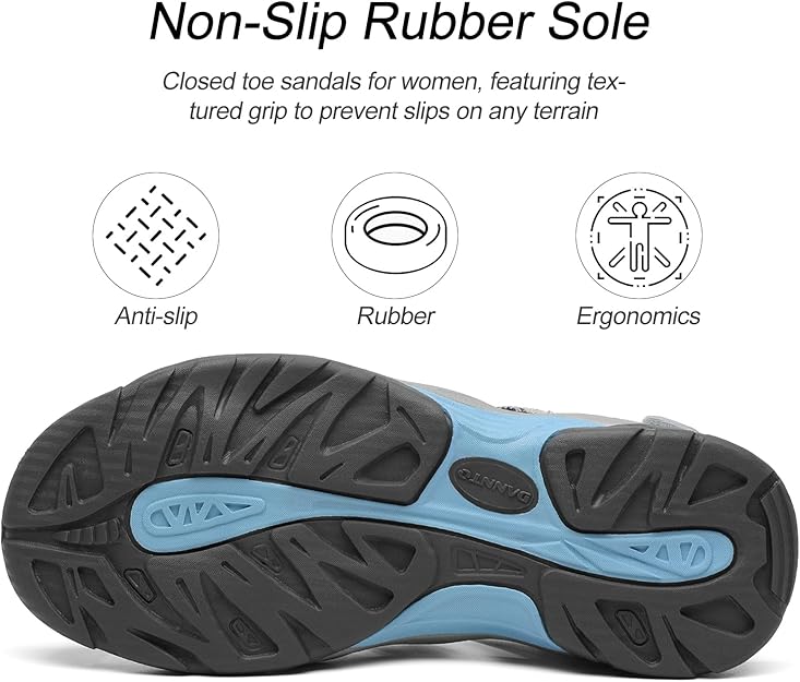 Closed Toe Women's Sport Hiking Sandals Athletic Walking Lightweight Water Shoes Summer Outdoor Beach Sandal