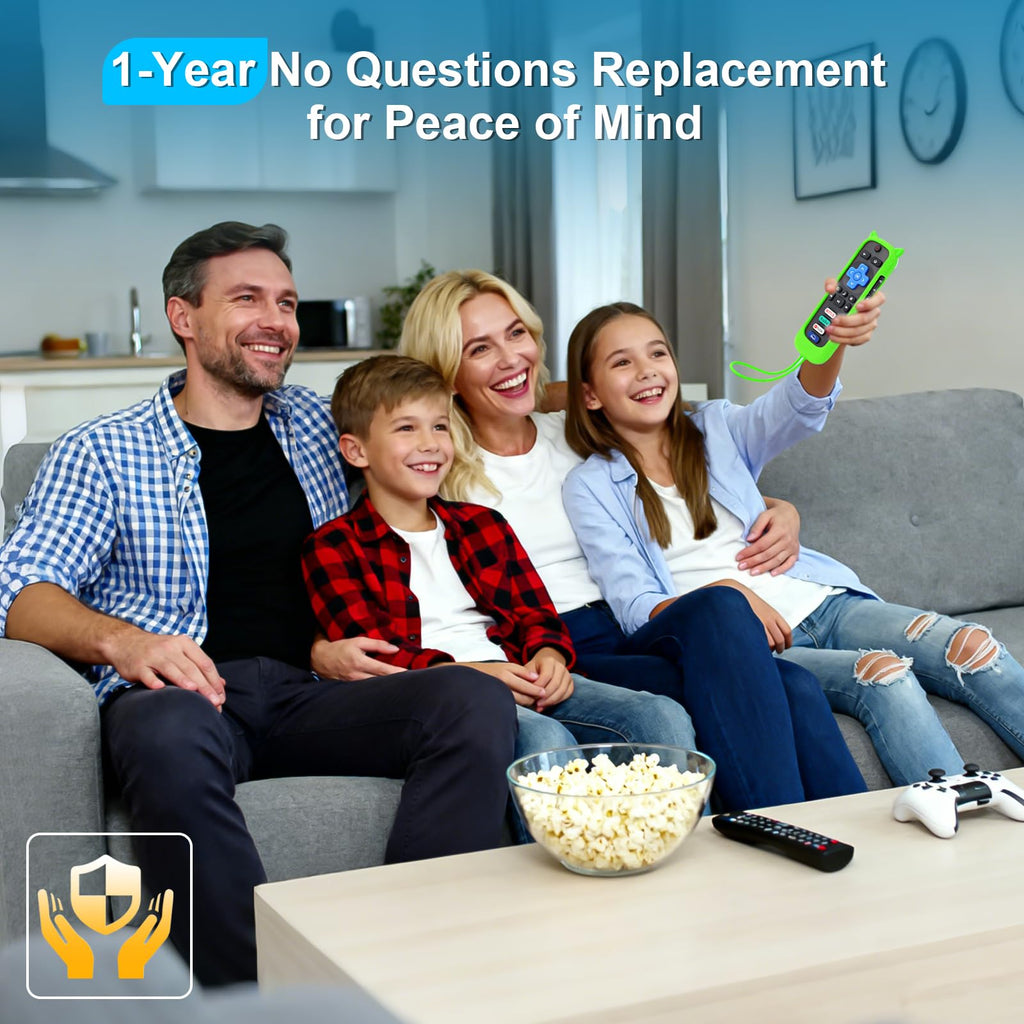 Of 2) Replacement Remote Control For Roku Tv With Soft Protective Silicone Cover