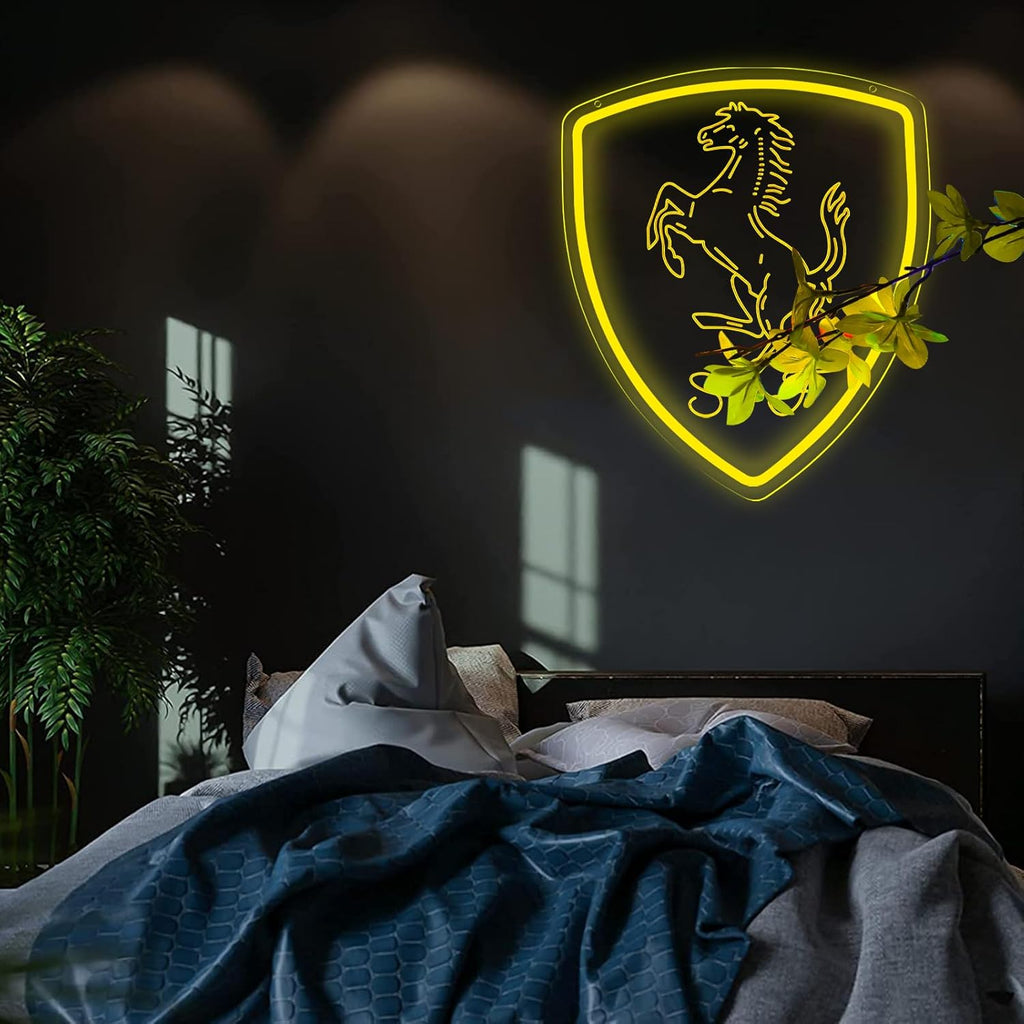 Racing Car Neon Signs for Wall decor Dimmable Led Lights Wall Decor for Home, Office, Bar, Cafe, and Garage Birthday Party Gift Art Wall Decorative12.2 * 14.2Inch