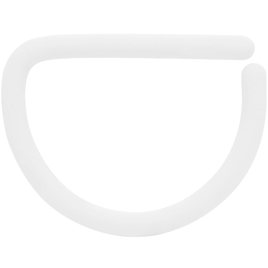 18G 3/8 White Matte D Shape Septum Ring