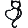 16G 5/16 Black Cat Lover Heart Kitty Closure Ring