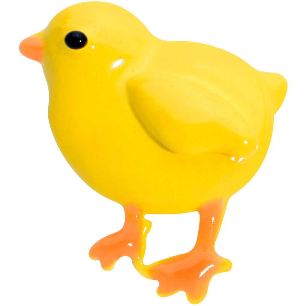 16G 1/4 Gold Tone Yellow Easter Chick Cartilage Tragus Earring