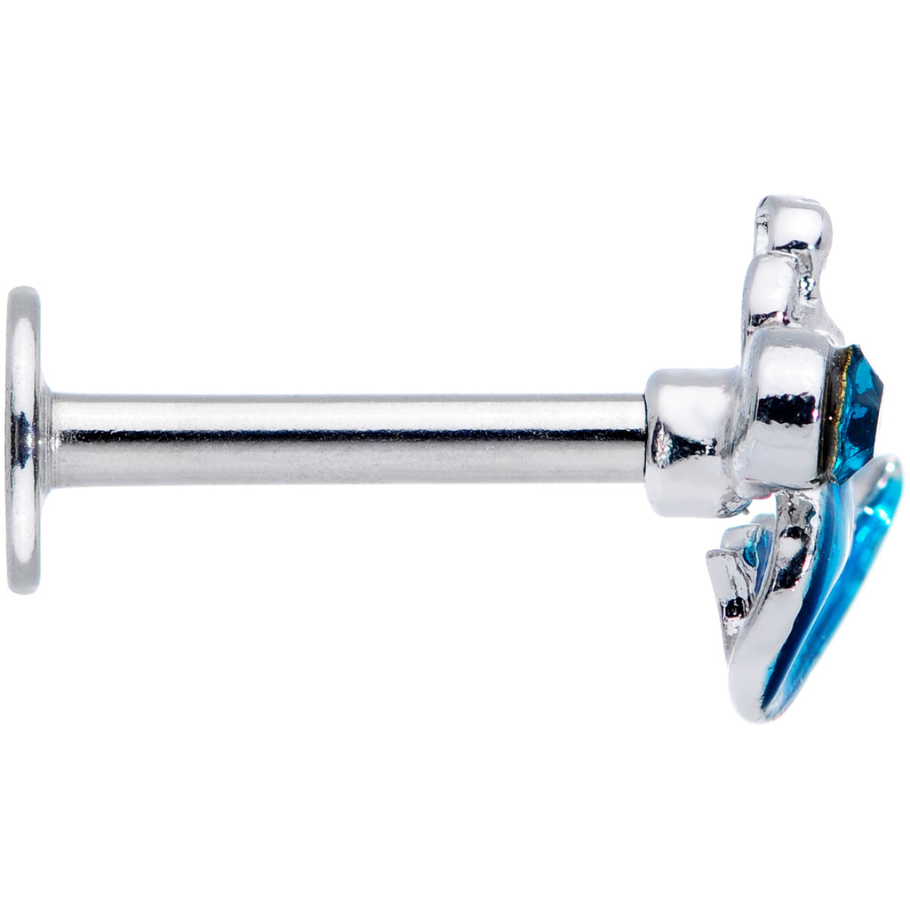 16G 5/16 Aqua Gem Blue Mermaid Labret Monroe Tragus