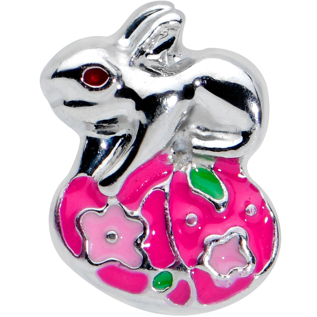 16G 1/4 Pink Gem Easter Egg Easter Bunny Cartilage Tragus Earring