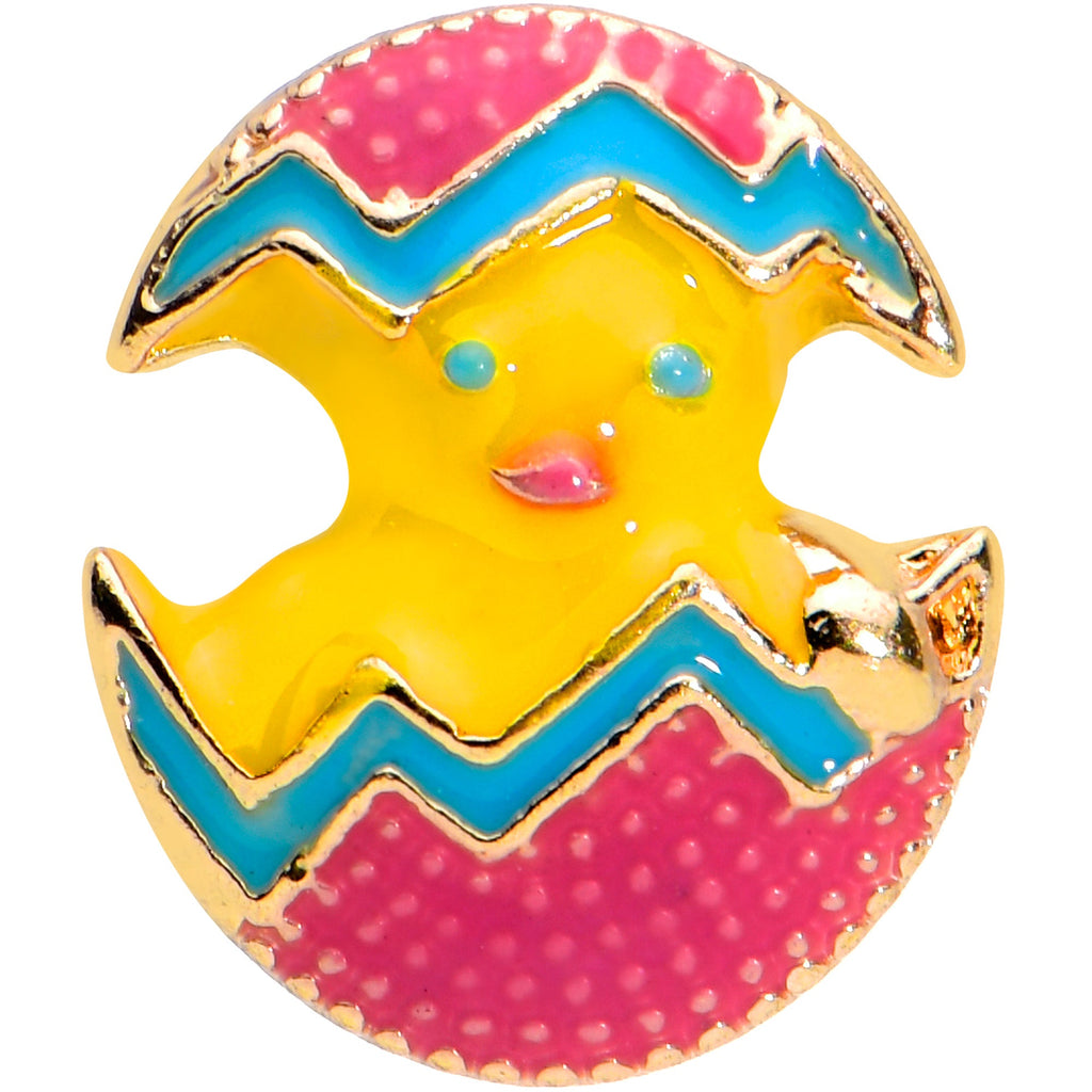 16G 5/16 Gold Tone Red Fancy Easter Chick Labret Monroe Tragus