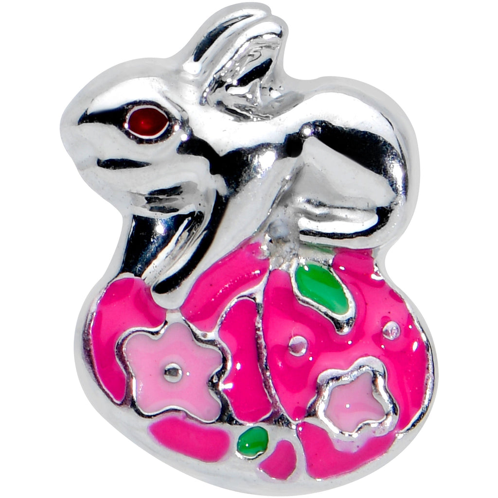 16G 5/16 Pink Gem Easter Egg Easter Bunny Labret Monroe Tragus