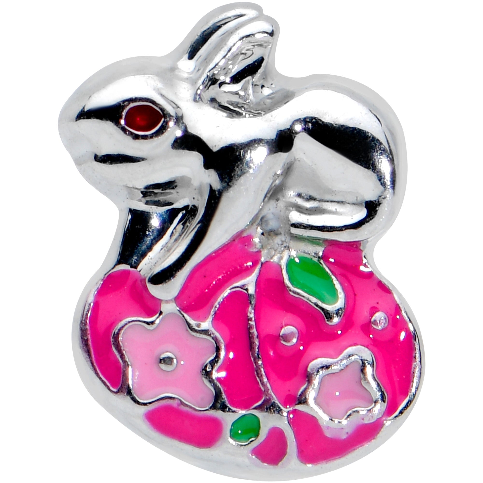 16G 5/16 Pink Gem Easter Egg Easter Bunny Labret Monroe Tragus