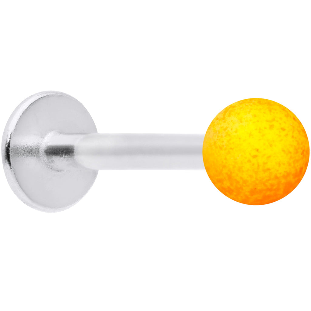 16G 5/16 Orange Yellow Ombre Soft Finish Labret Monroe Tragus