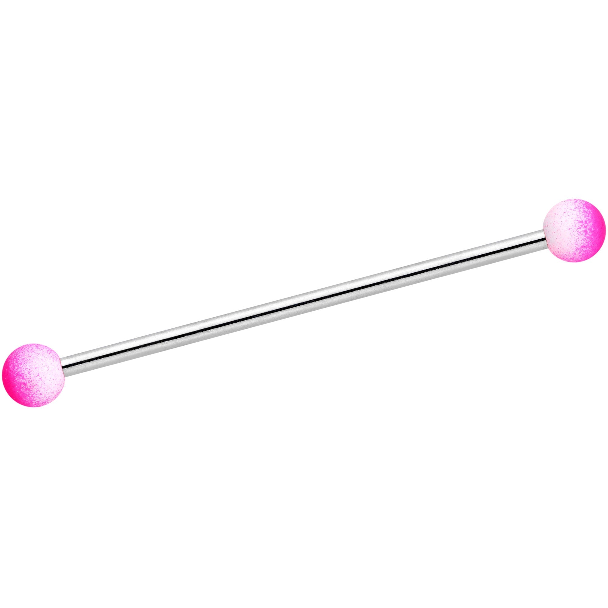14G Pink Brown Ombre Soft Finish Industrial Barbell 38mm Set of 4