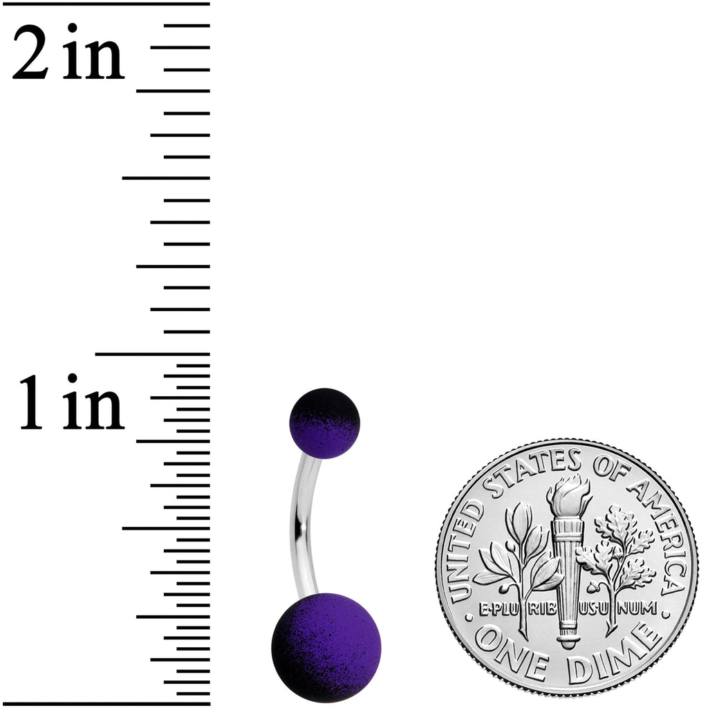 Purple Black Ombre Soft Finish Belly Ring