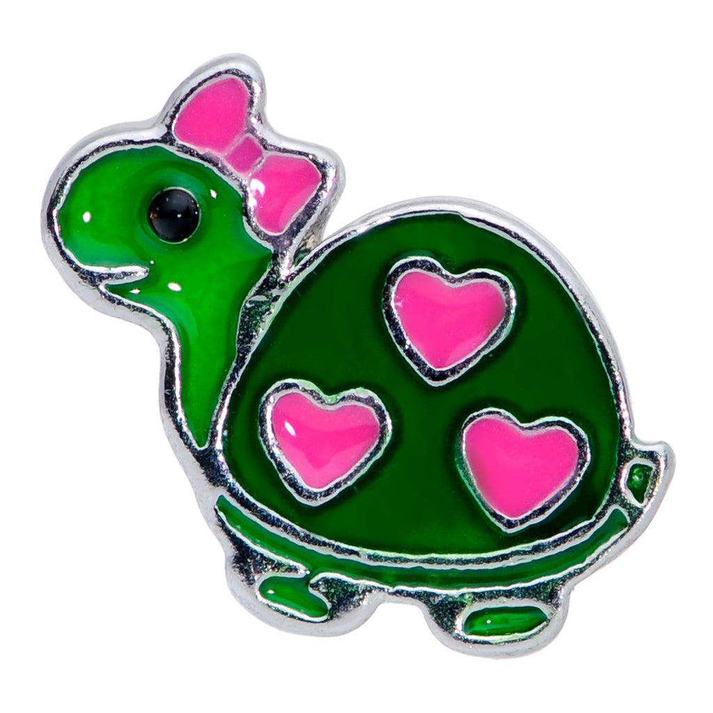 16G 5/16 Pink Green Hearts Bow Pretty Turtle Labret Monroe Tragus