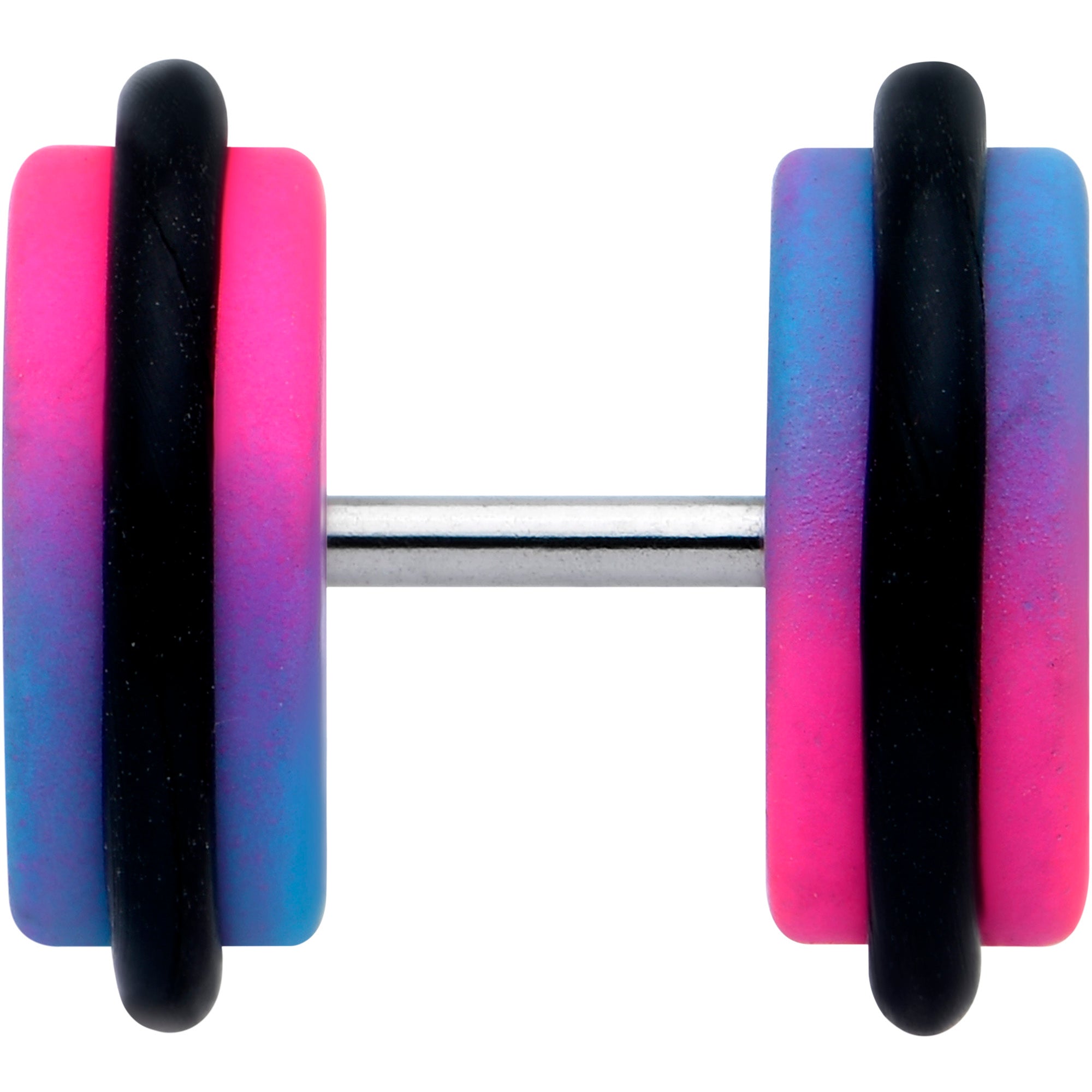 16G Pink Blue Ombre Matte Cheater Plug Set