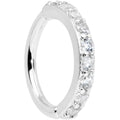 16G 5/16 Clear CZ Gem Forward Facing Closure Ring