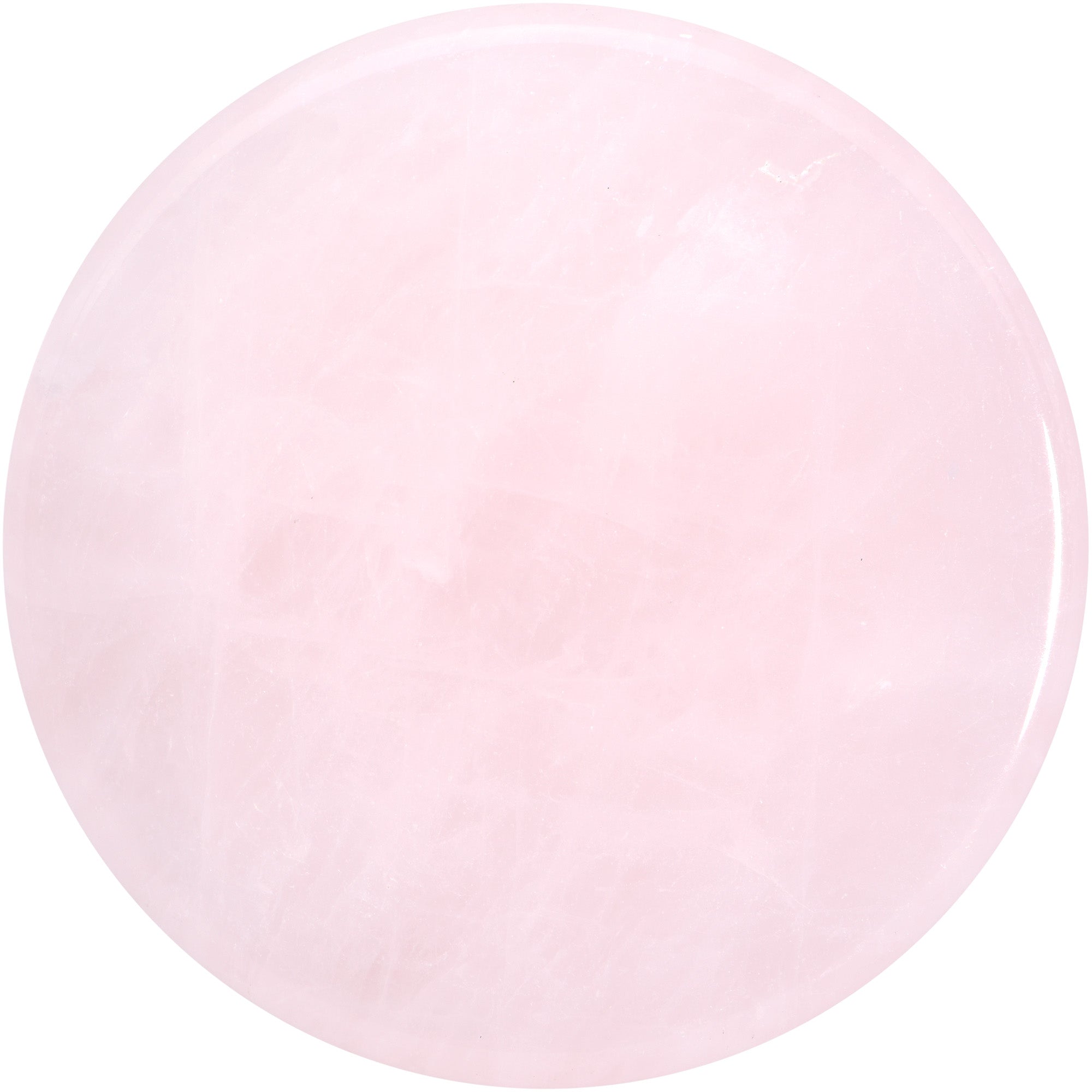 Pink Rose Quartz Round Double Flare Plug Set