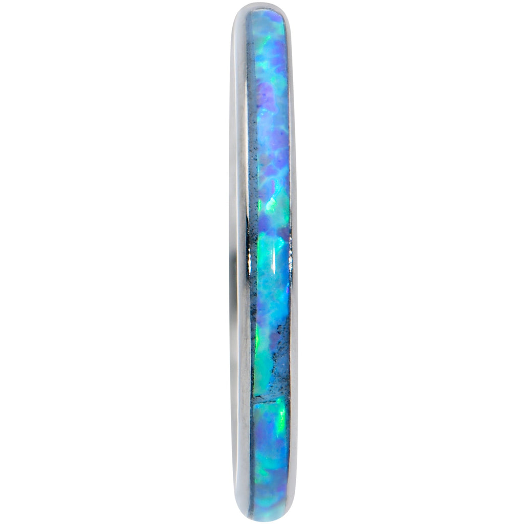 16G 5/16 Blue Synthetic Opal Forward Facing Hinged Segment Ring