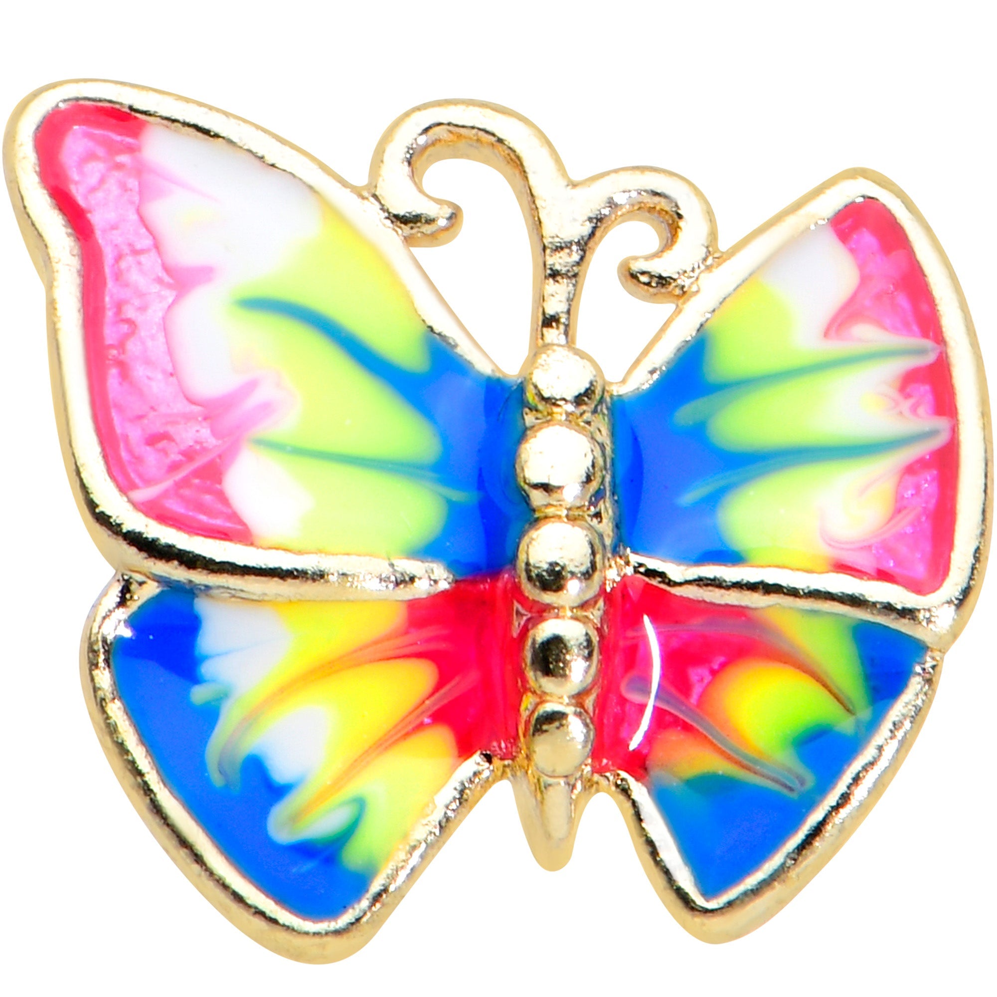 20G 1/4 Bright Butterfly Nose Bone
