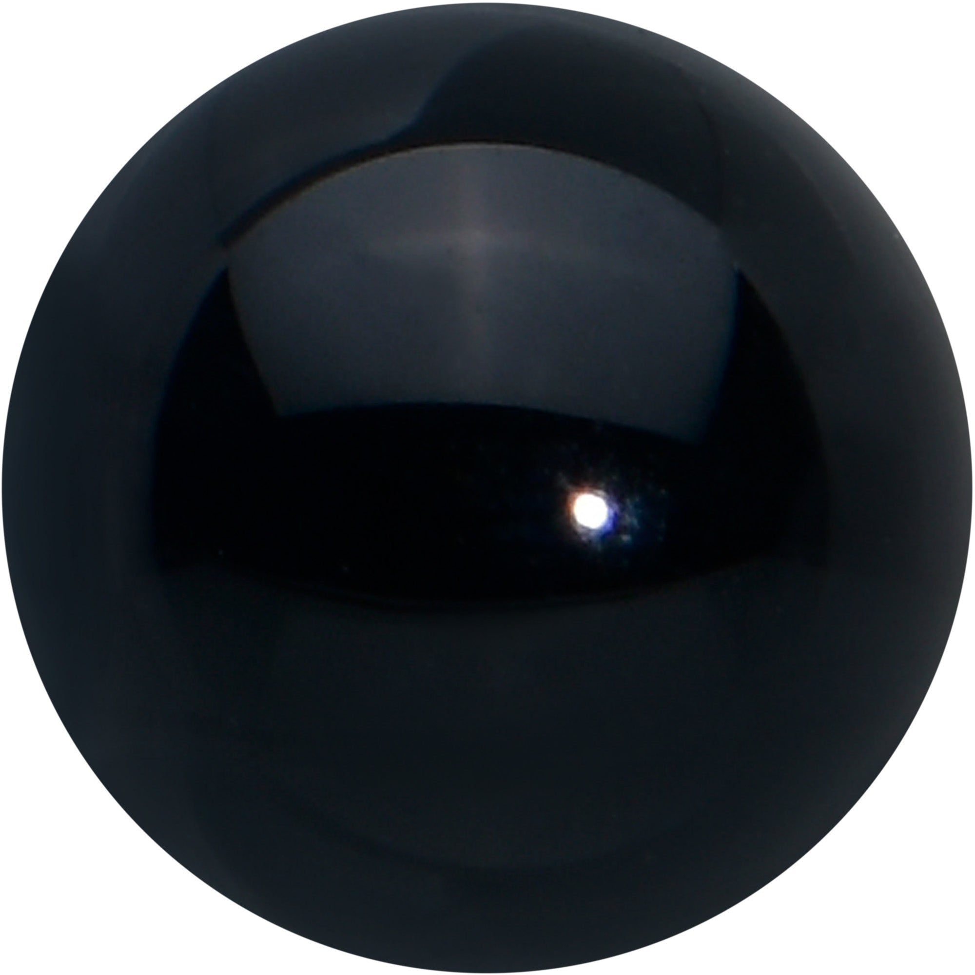 16G 1/4 Elegant Black Agate Internally Threaded Labret Tragus