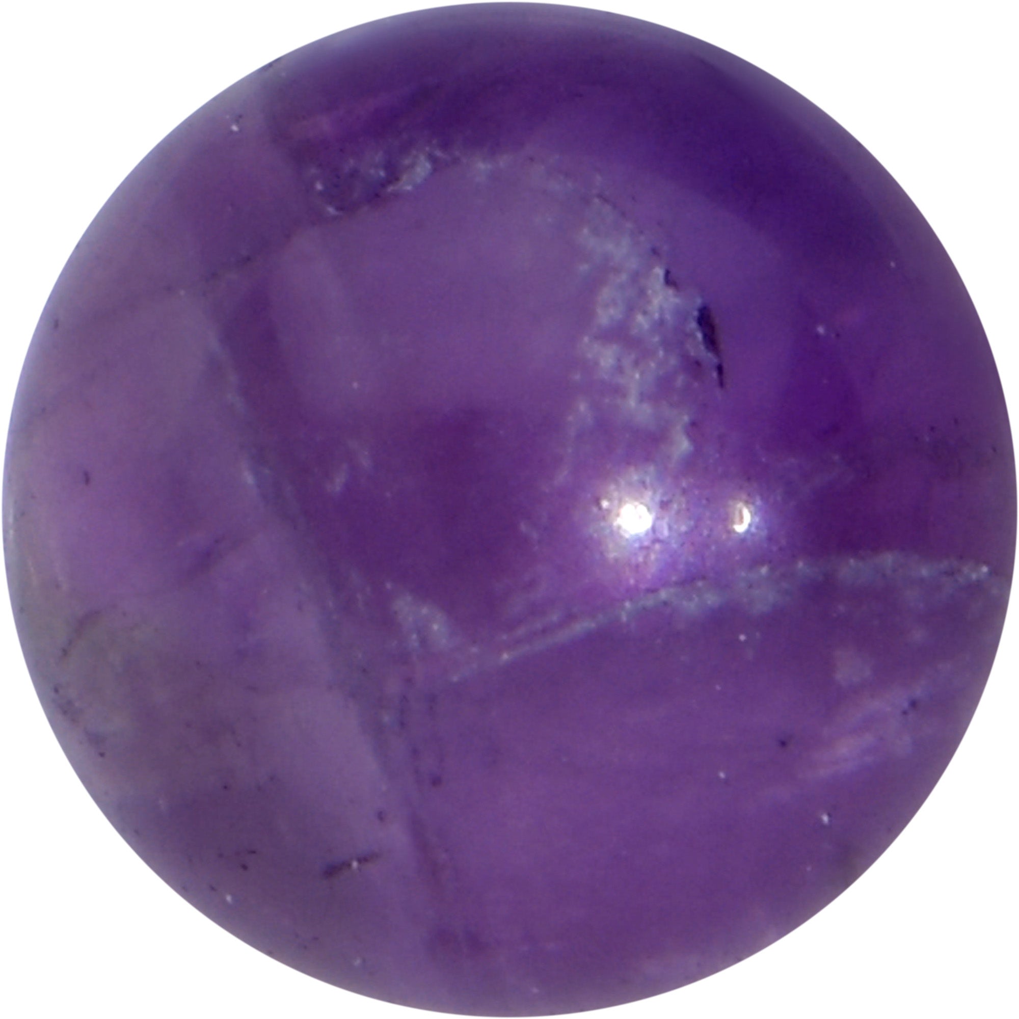 16G 5/16 Elegant Purple Amethyst Internal Threaded Labret Tragus