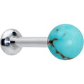 16G 5/16 Elegant Blue Turquoise Internally Threaded Labret Tragus
