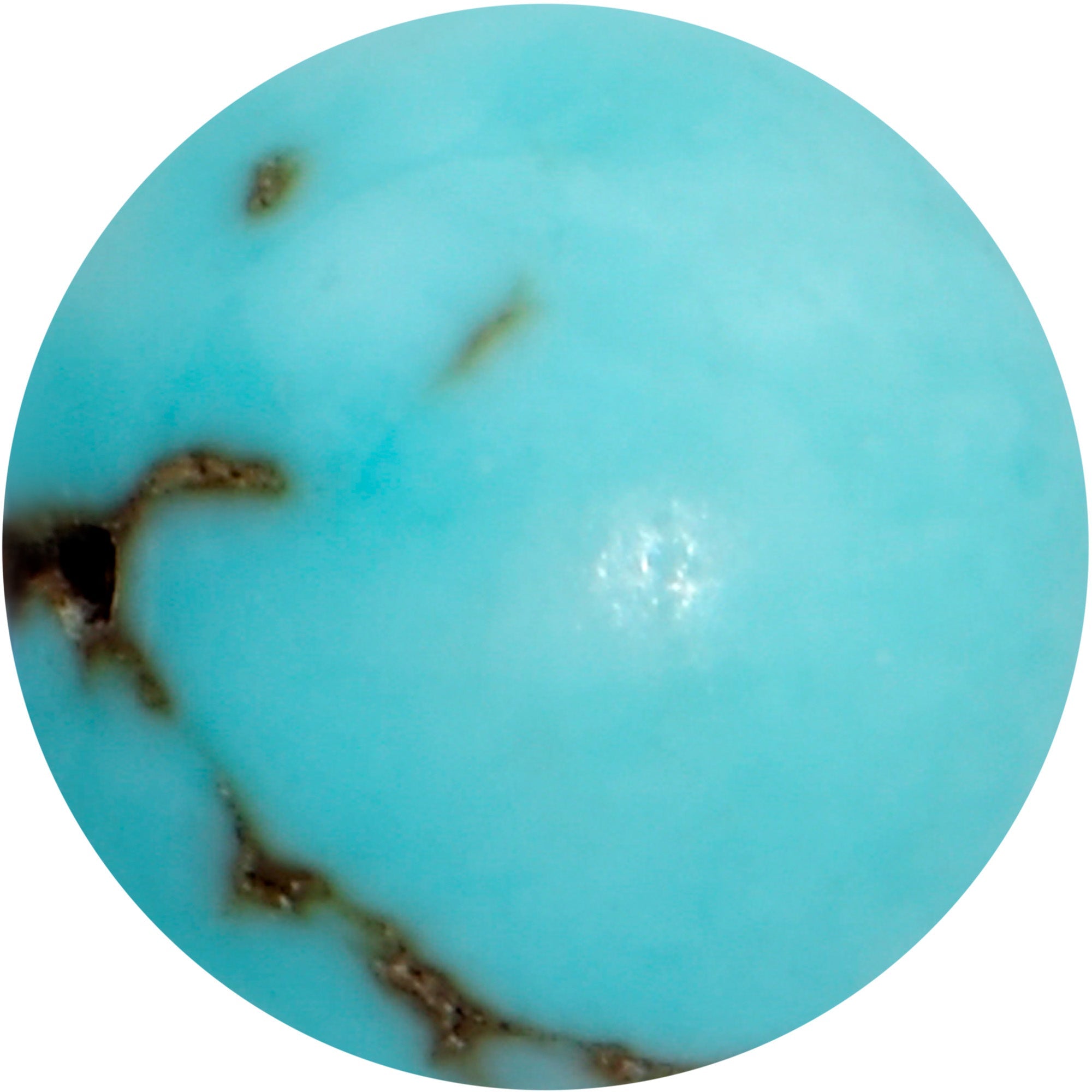 16G 5/16 Elegant Blue Turquoise Internally Threaded Labret Tragus
