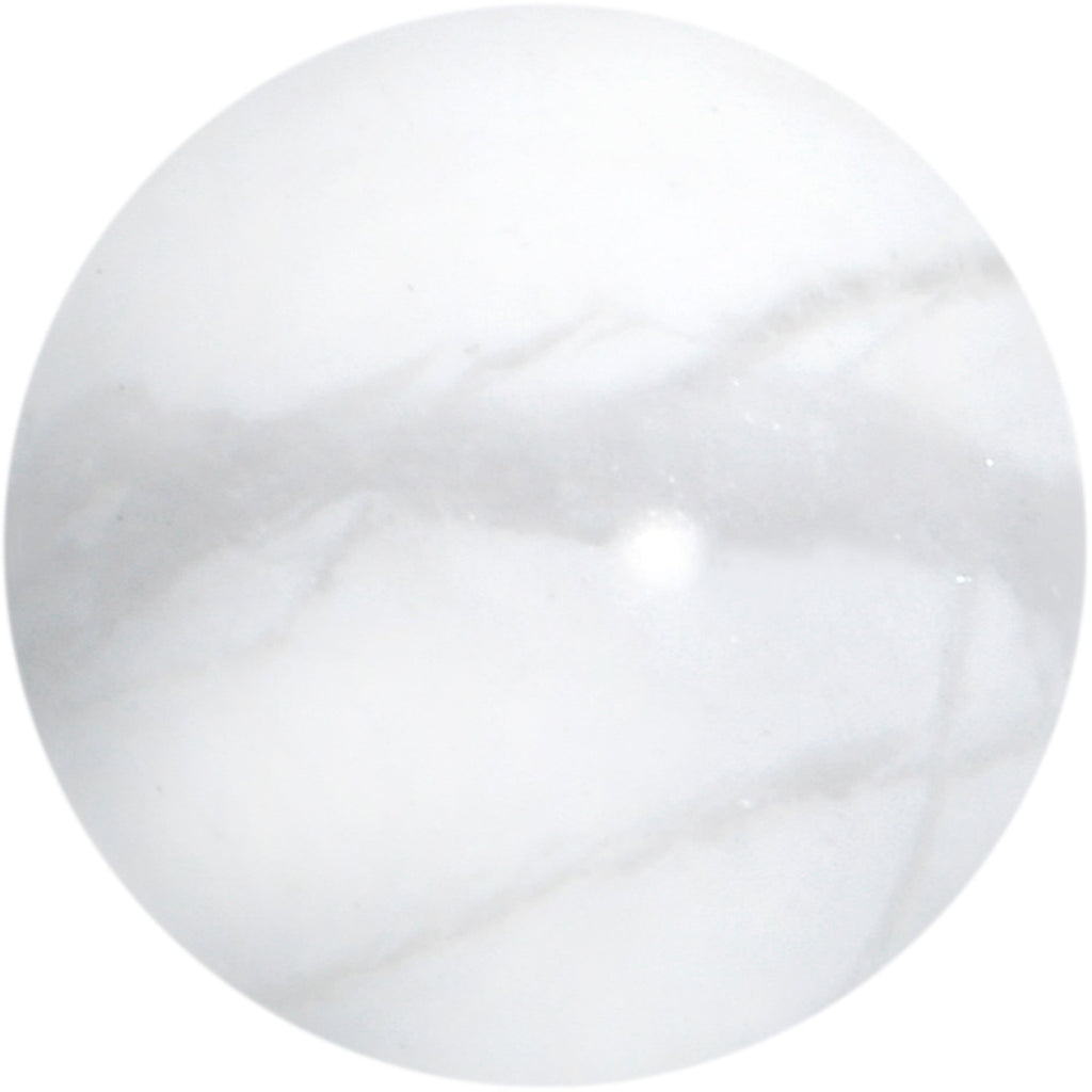 16G 5/16 Elegant White Howlite Internally Threaded Labret Tragus