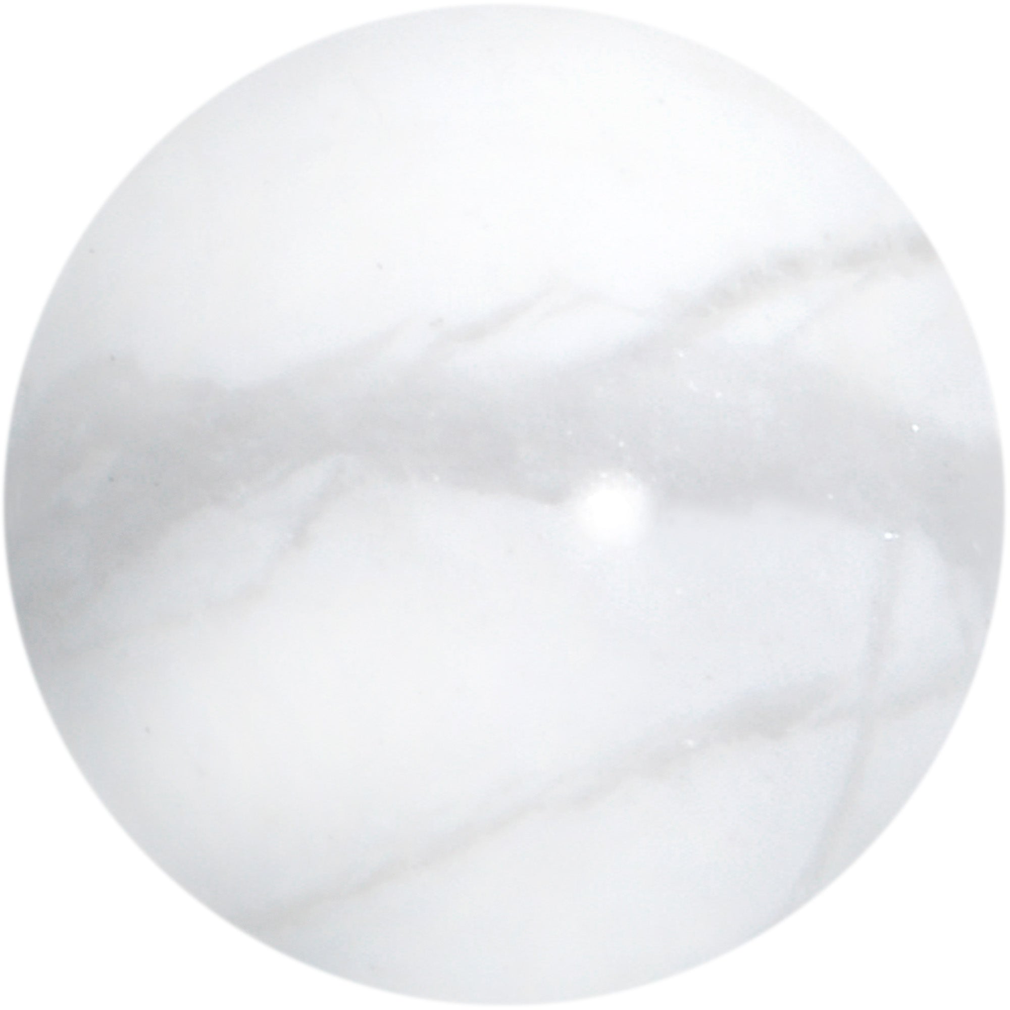 16G 5/16 Elegant White Howlite Internally Threaded Labret Tragus