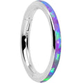 16G 5/16 Purple Synthetic Opal Forward Facing Hinged Segment Ring