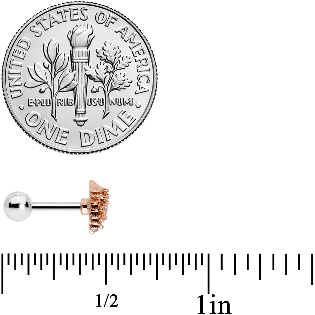 16G 1/4 Autumn Pine Cone Cartilage Tragus Earring