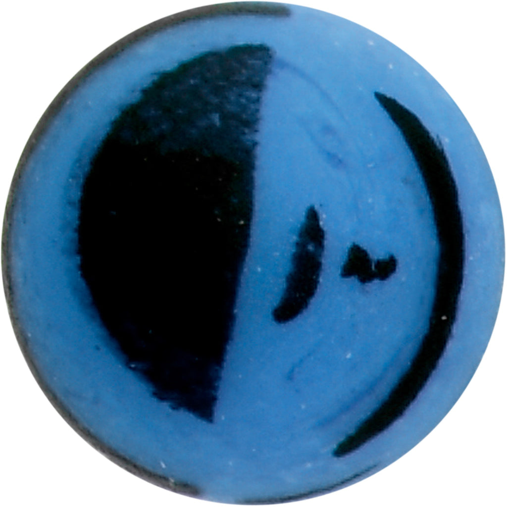 16G 5/16 Matte Blue Zebra Stripe Labret Monroe Tragus