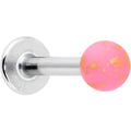 16G 5/16 Matte Pink Splatter Pattern Labret Monroe Tragus