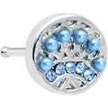 20G 1/4 Blue Gem Geometric Blues Nose Bone