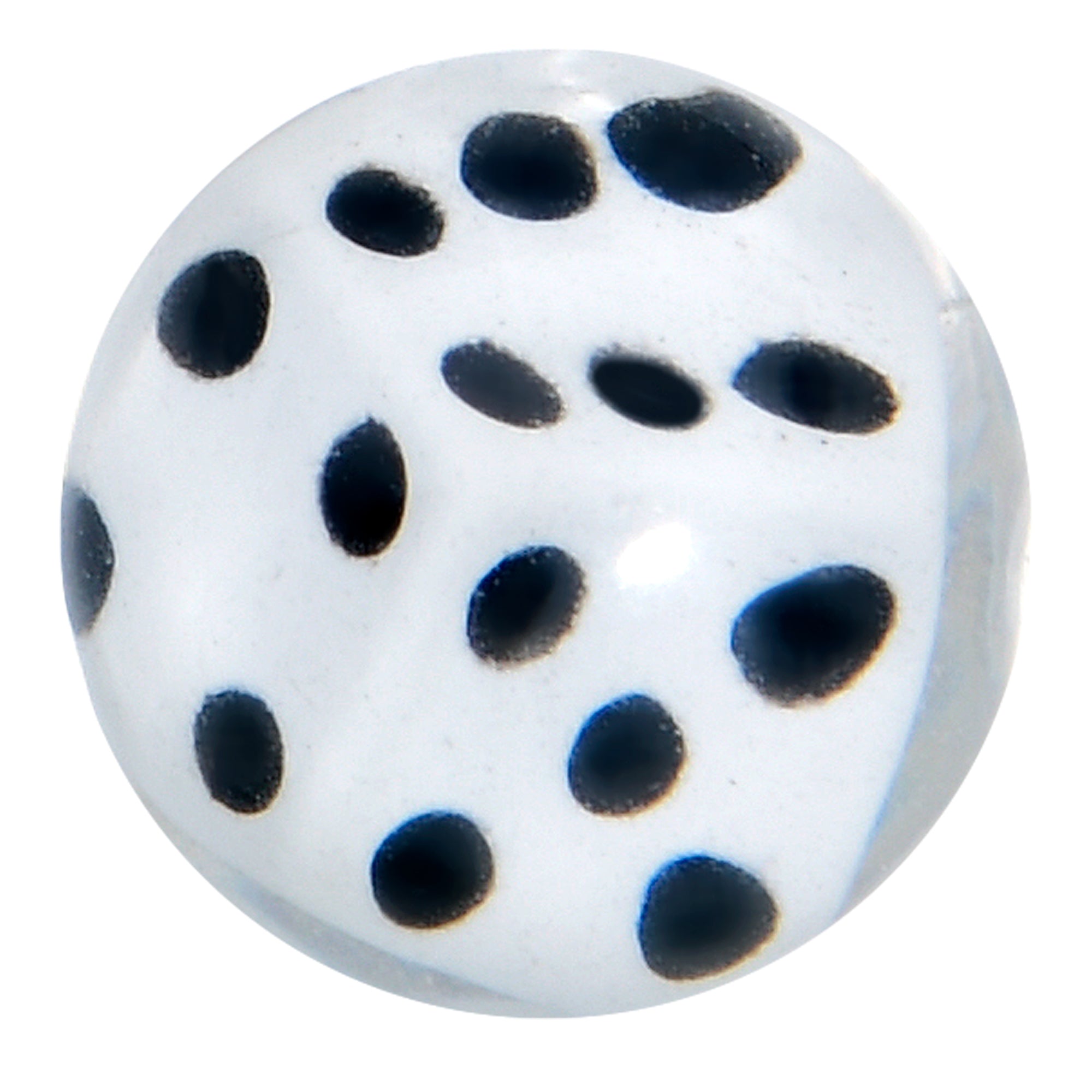 White Dice Barbell Tongue Ring